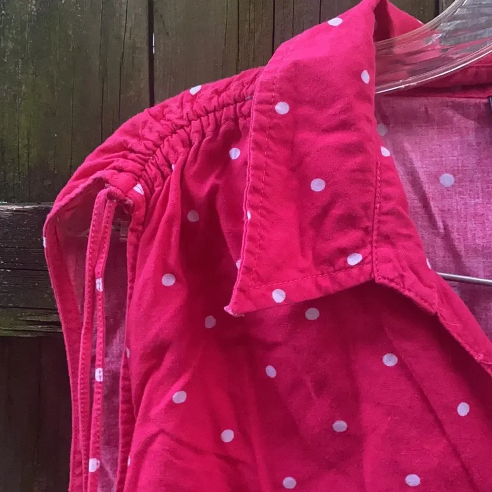 Gloria Vanderbilt polka dot sleeveless top sz. XL - Picture 2 of 4